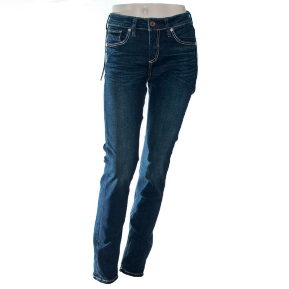 Silver Jeans Avery High Rise Straight Leg Curvy - Picture 2 of 5